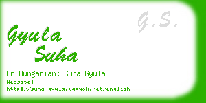 gyula suha business card